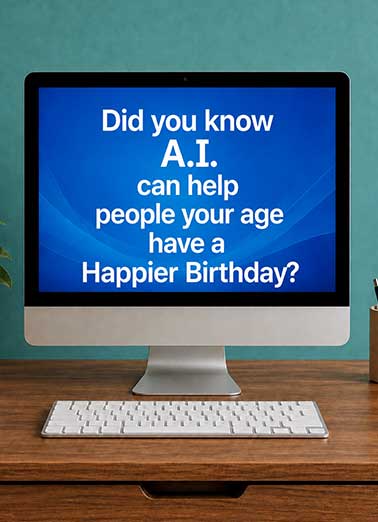 AI Bottles Funny Birthday Card    Happy Birthday